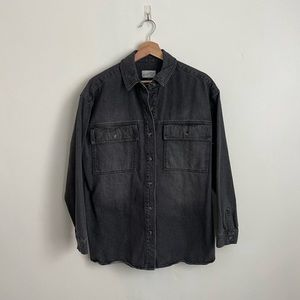 Universal Thread Gray Denim Oversized Shacket